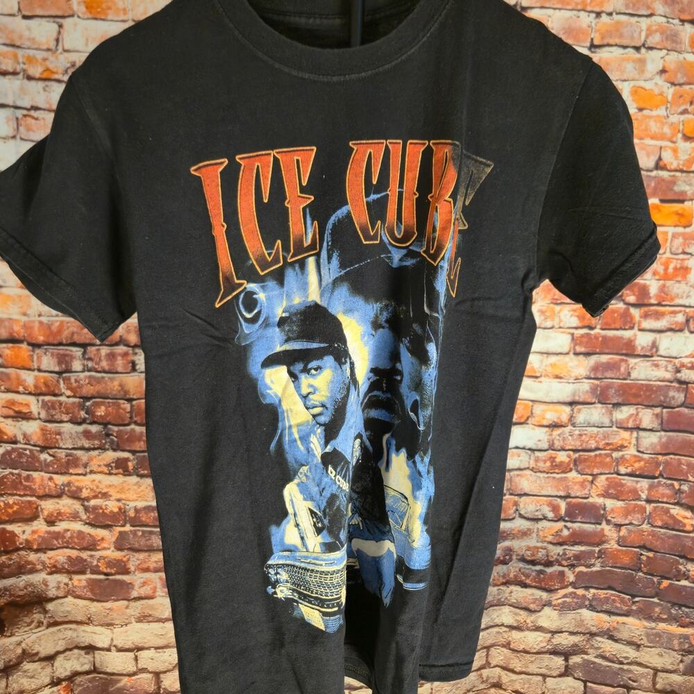 Ice Cube Graphic Rap T Shirt Black Mens Medium Hip Hop NWA West Coast Tee